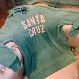 Aqua and white Hoodie great shape! Large Tall